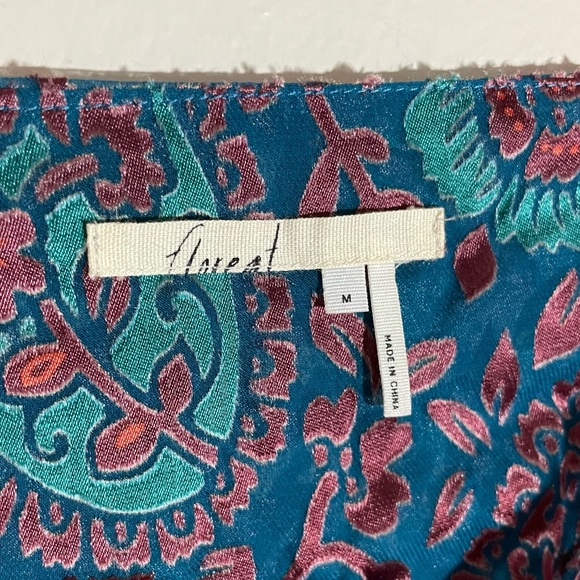 Anthropologie Valo Velvet Burnout Paisley Blouse - Picture 6 of 8